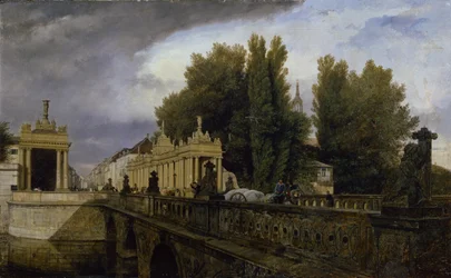 The Konigsbrucke on Konigsstrasse, Berlin, 1835
